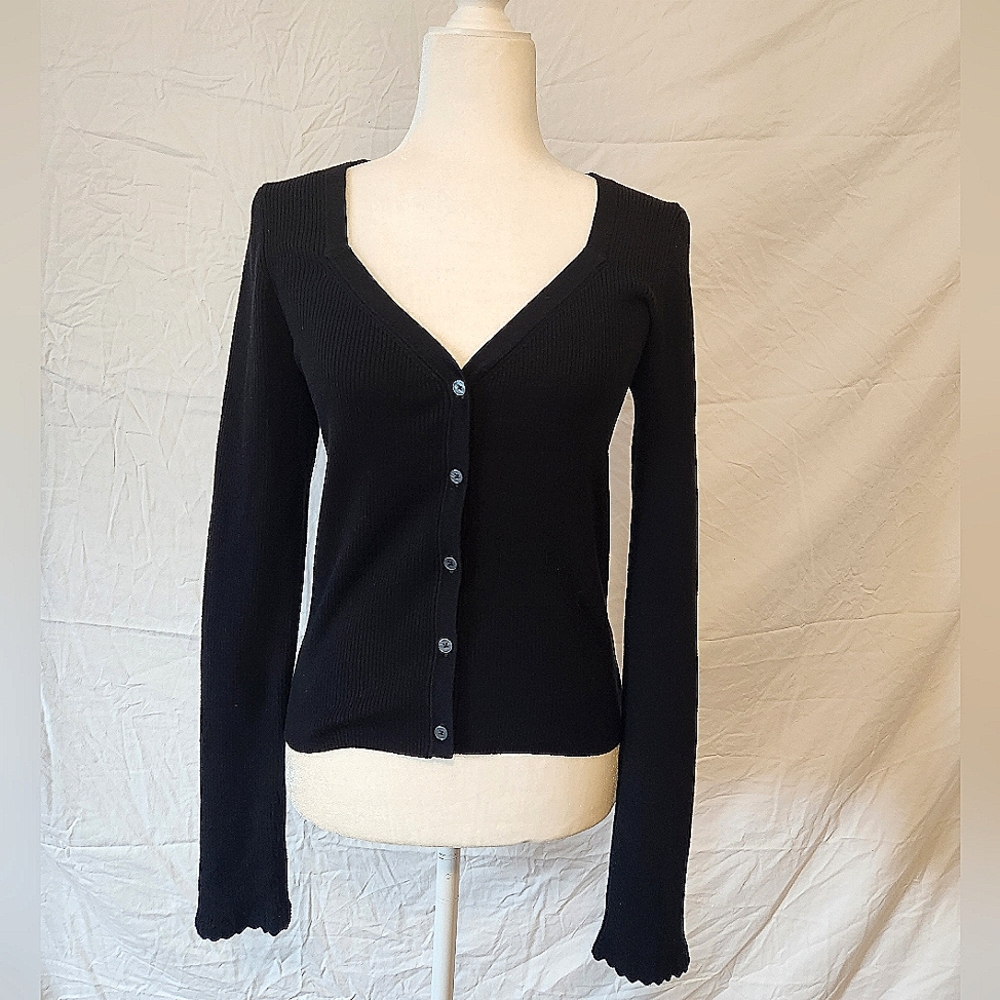 Ribbed Sweetheart Knit Top Size 6- Boden